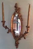 Pair of wall sconce mirrors