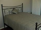 Queen size bed pillow top like new wrought iron