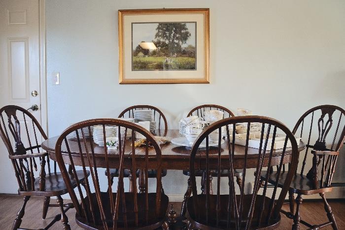 Pennsylvania House Dining table and Windsor Chairs