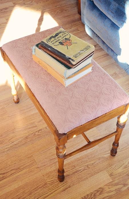 Piano Bench and Books