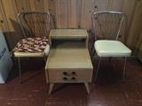 Vintage chairs and end table
