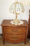 Nightstand (matching dresser and queen/full bedframe) Touch lamp
