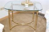 Glass/brass end table (coffee table to match)