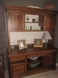 Credenza with hutch, matching chair, file cabinet, end table, desk