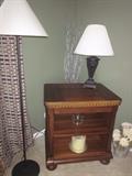 side table, Desk, matching chair, credenza with hutch, file cabinet