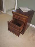 file cabinet, Desk, matching chair, credenza with hutch, end table