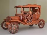 Handcrafted wood car