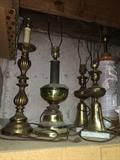 brass lamps