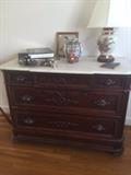 Marble topped Bureau, Imari 