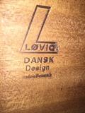 Desk, burned logo