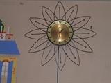 1960's Lux Brass Starburst Atomic Electric Wall Clock