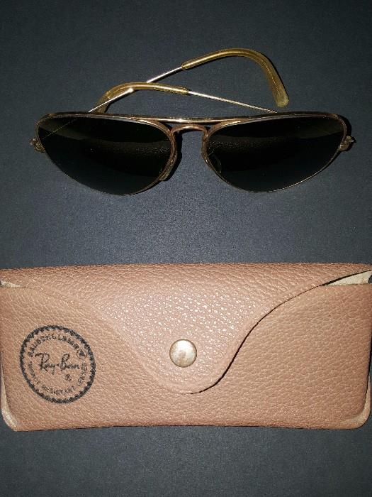 Vintage Ray-Ban USA 1950's Bausch & Lomb 1/10 12K GF Aviator Sunglasses Men's