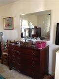 Dresser with mirror.