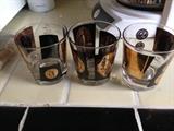 Small gold foil glasses