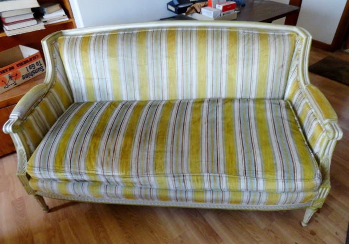 french settee, would be great painted and refurbishes, its priced to sell