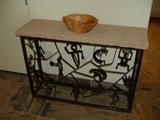 marble top side table