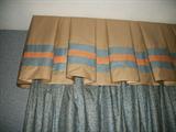 2 lined panels with sheers & hardware  48ea x 84.  Valance 96". Very nice lined.