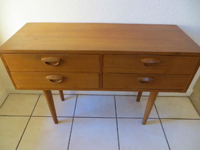 Kai Kristiansen 4 drawer teak chest.  Circa 1960's. 