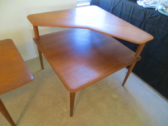 Peter Hvidt and Ol. Molgaard Corner table.  Vintage teak circa 1960's.  $595