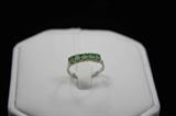 Emerald band in Sterling