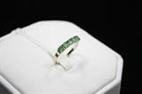 Emerald band in Sterling