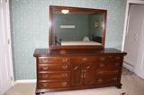 Cherry dresser and mirror (sold as a set)