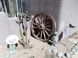 Outdoor Western  Decor, Wagon Wheel