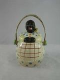 Vintage Basket Handle Mammy Cookie Jar