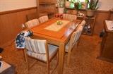 Casual dining table and six chairs