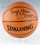 20th C. George Gervin Spurs Autographed Basketball