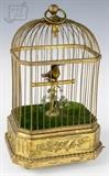 French Giltwood & Brass Singing Bird Automaton