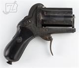 Engraved Six Shooter Pepperbox Revolver