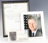 Bill & Hillary Clinton Autograph & Letter Trio