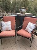 with Patio Set - 6 chairs, cushions, pillows, Table, side table $1200.00 ($3,500 retail)