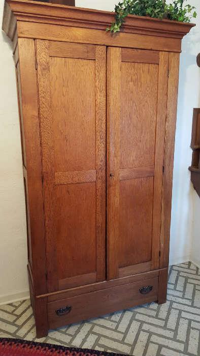 Oak armoire - $225