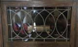 Antique Leaded Glass Mission Book Case
