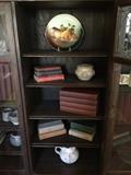 Antique Leaded Glass Mission Book Case