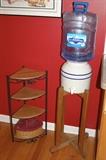 Water dispenser and Longaberger corner shelves