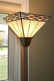 Stained glass mission style floor lamp