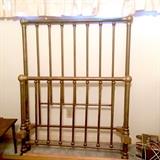 Antique brass single bed