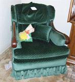 Green Plush Rocker