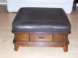 Leather Top Coffee Table