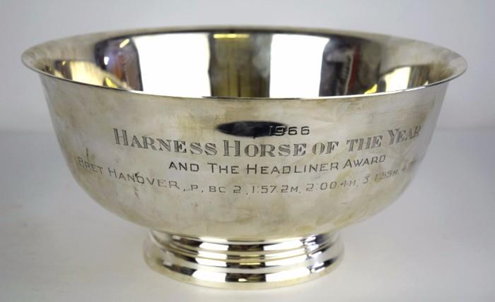 Bret Hanover Sterling Silver Trophy Bowl