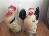 Royal Copley Rooster and Hen