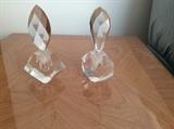 Pair of vintage  perfumes with cut stoppers