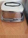 Vintage aluminum cake keep