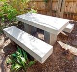 Cast Stone Picnic Table and Benches 700.00