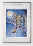 Charles Adams Print "Bay Bridge At Night" 30.00