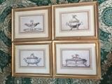 Many Vintage Prints depicting Antique French Silver.