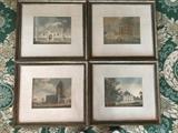 Four Rare Hand-coloured Engravings depicting Orientalist Scenes.